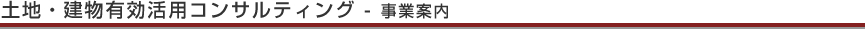 土地・建物有効活用コンサルティング